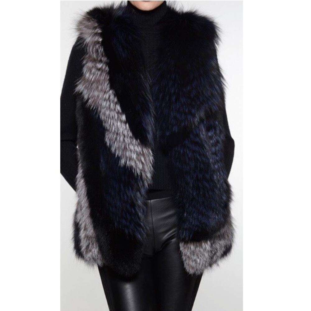 Genuine fox fur vest